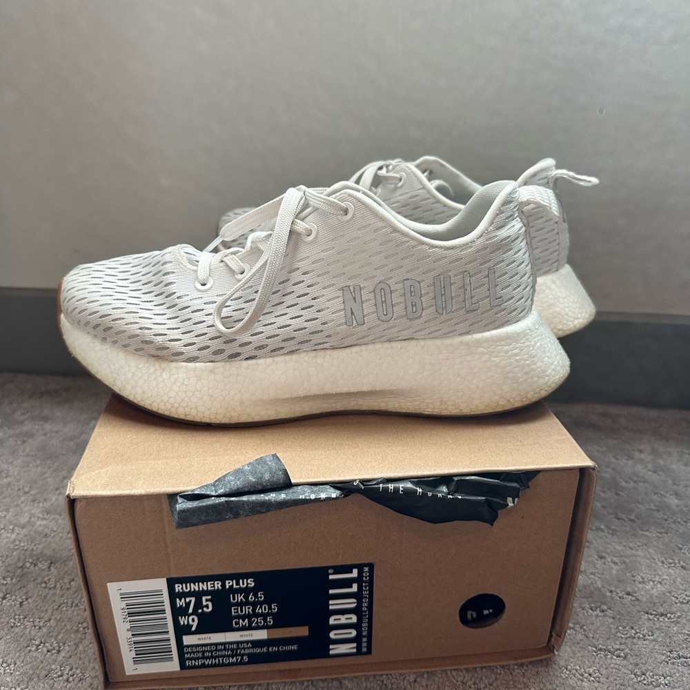 SOLD nobull white runners plus